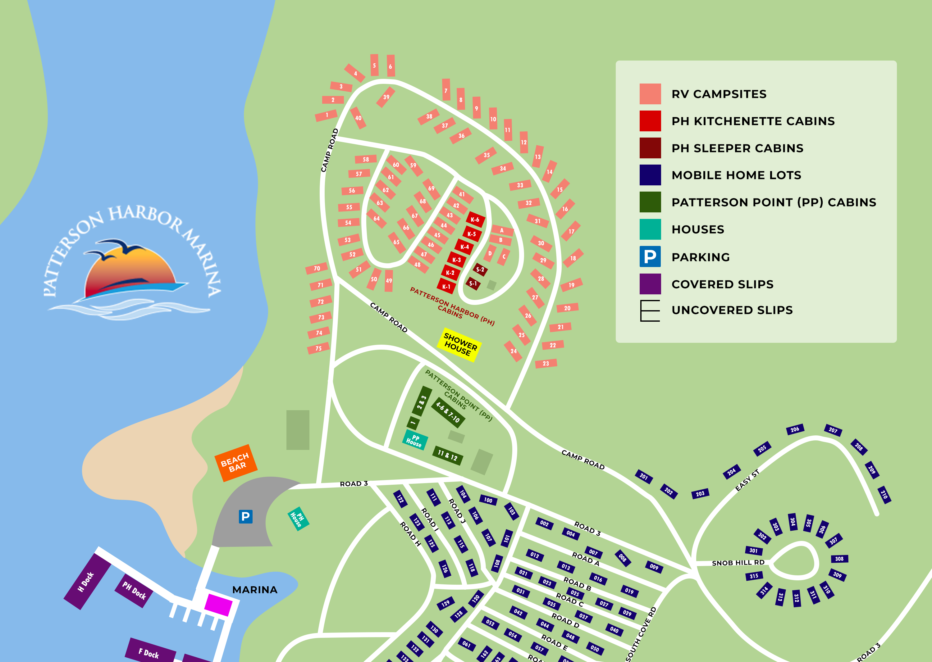 patterson harbor marina map